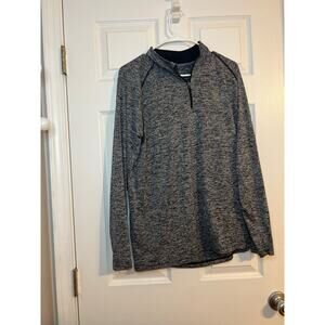 Under Armour Loose Dri-Fit Quarter Zip Sweatshirt Gray Sz: Large